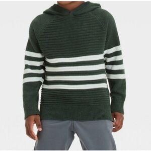Green Striped Kids Sweater